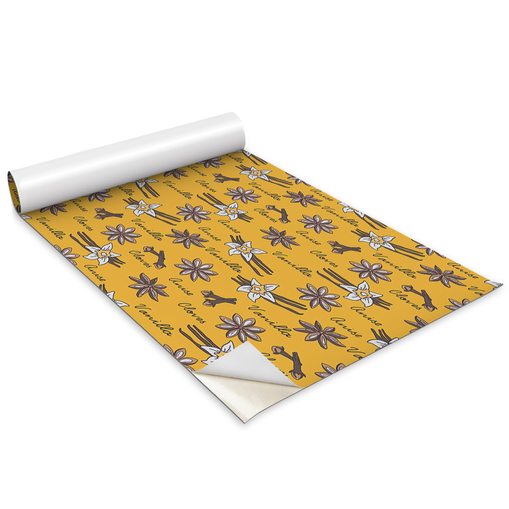 Dekoratív bútor matrica Sárga vanília motívumok