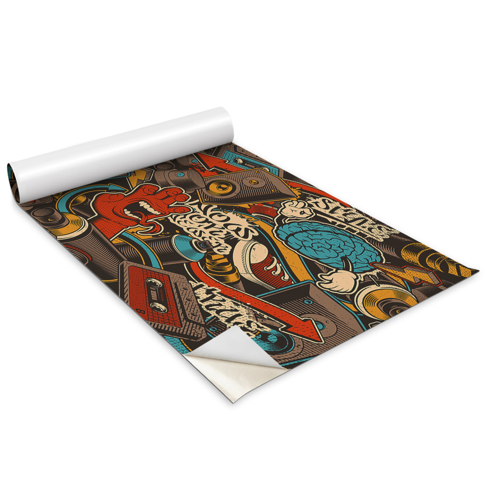 Dekoratív bútor matrica Graffiti zenei spray