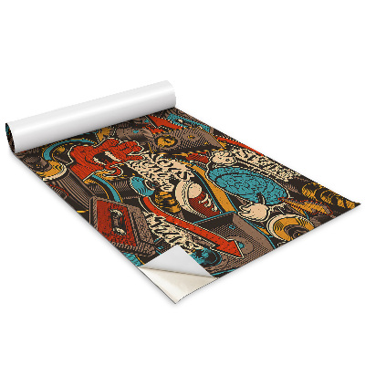 Dekoratív bútor matrica Graffiti zenei spray