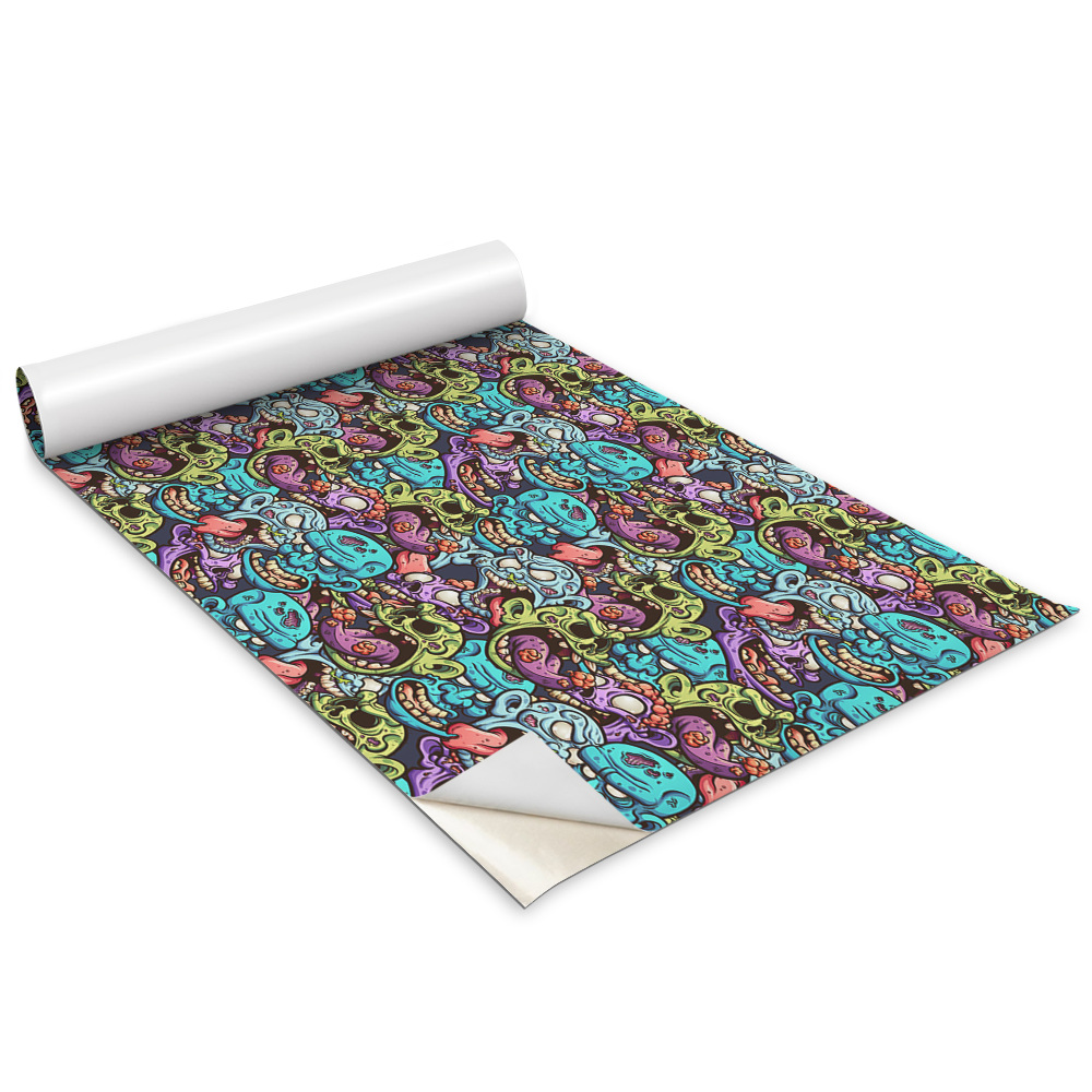 Dekoratív bútor matrica Színes zombik