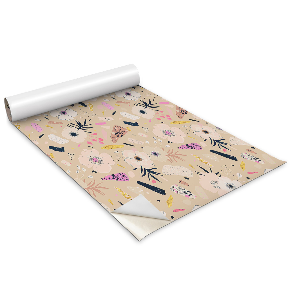 Dekoratív bútor matrica Virágos minta