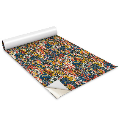 Bútor matrica Fiatalos amerikai kollázsminta