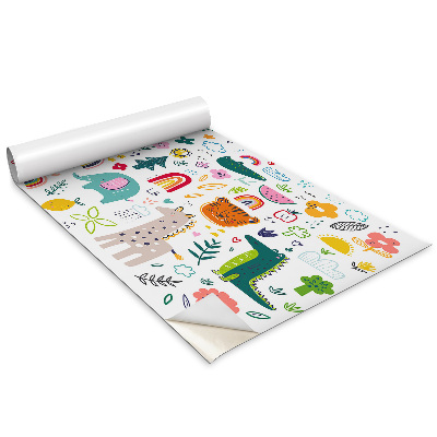 Dekoratív bútor matrica Színes állatok a gyerekszobába