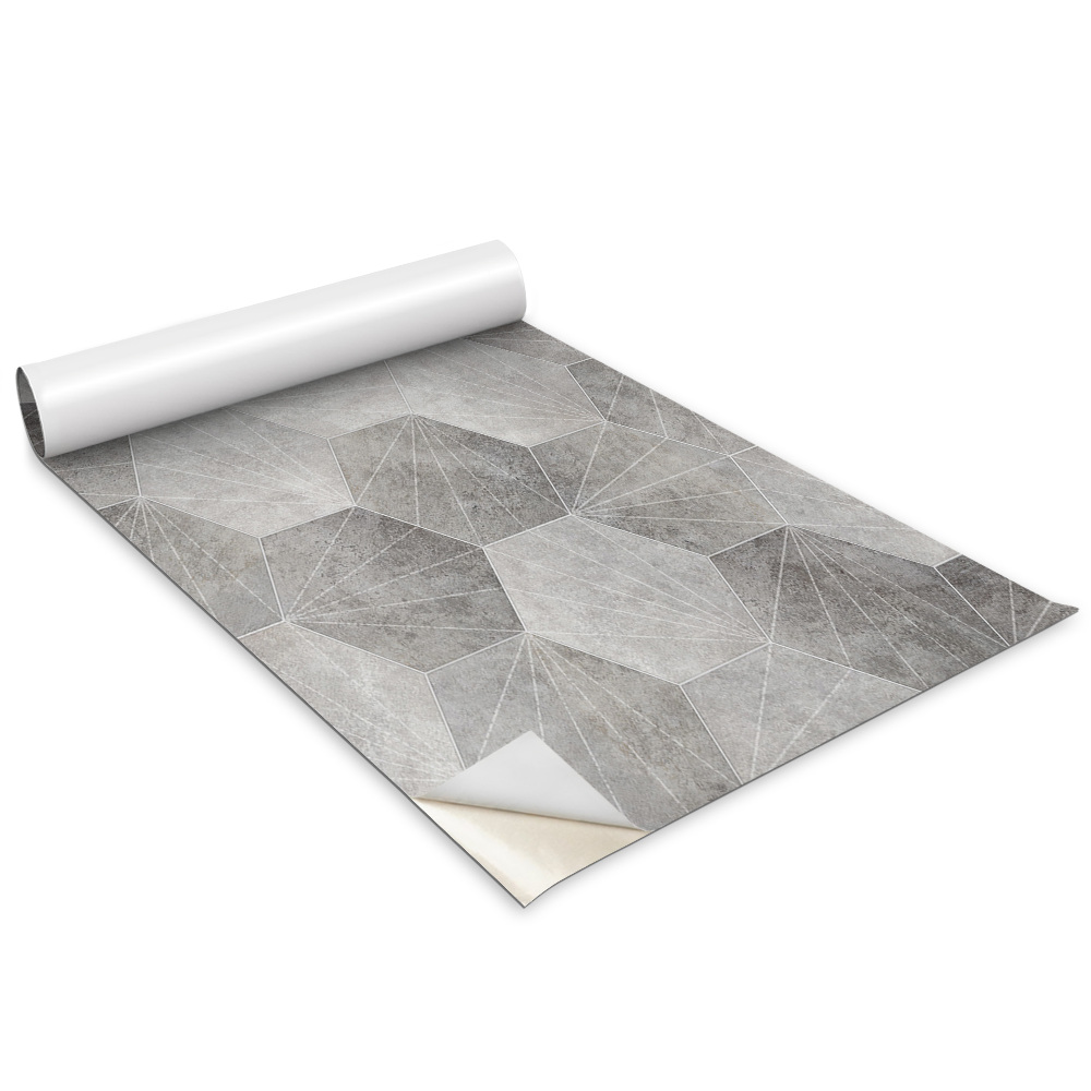 Bútor matrica Szürke hatszögek és vonalak