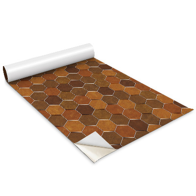 Dekoratív bútor matrica Barna hatszögek