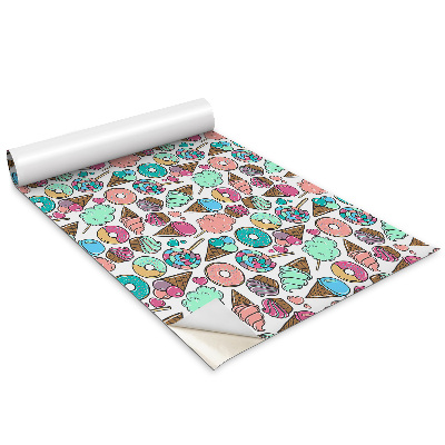 Dekoratív bútor matrica Rajzolás édességek