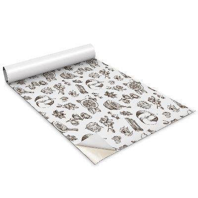 Dekoratív bútor matrica Alma és fahéj