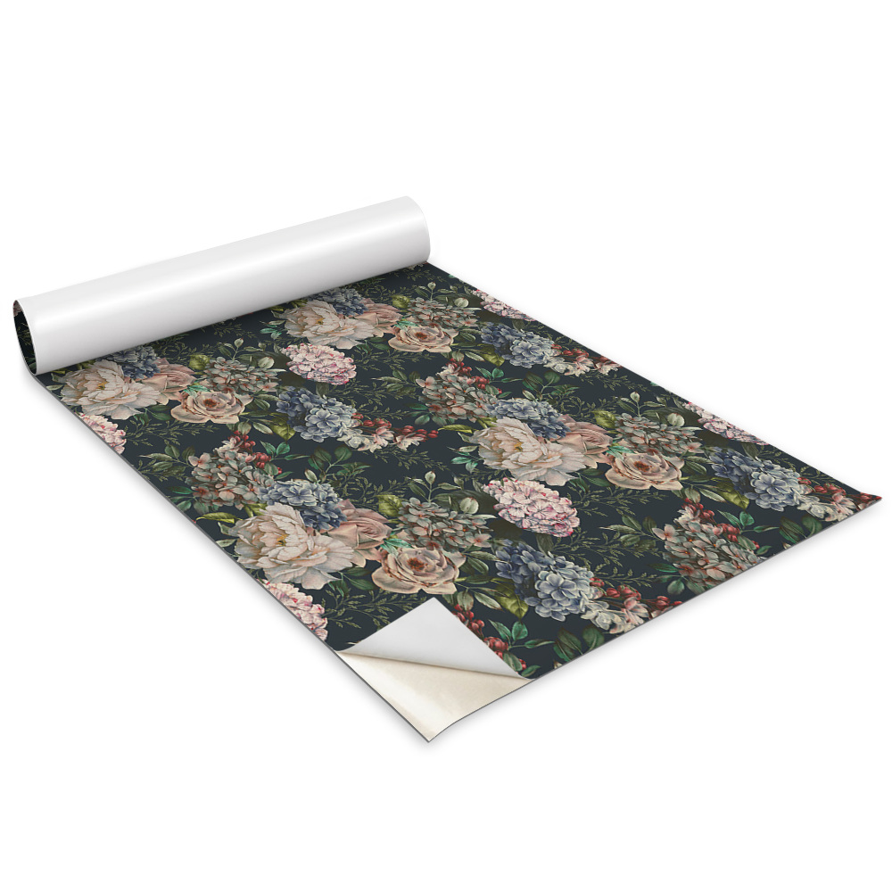 Dekoratív bútor matrica Színes virágok