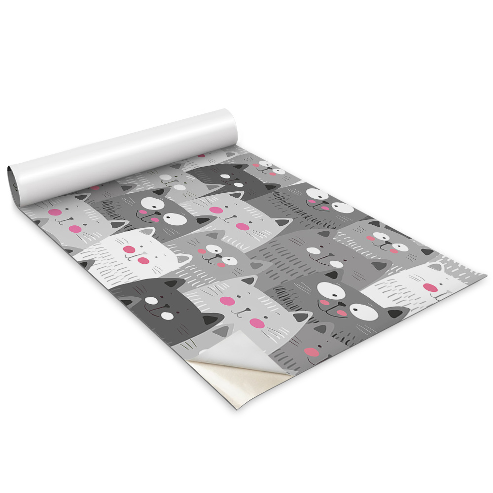 Bútor matrica Vidám macskák