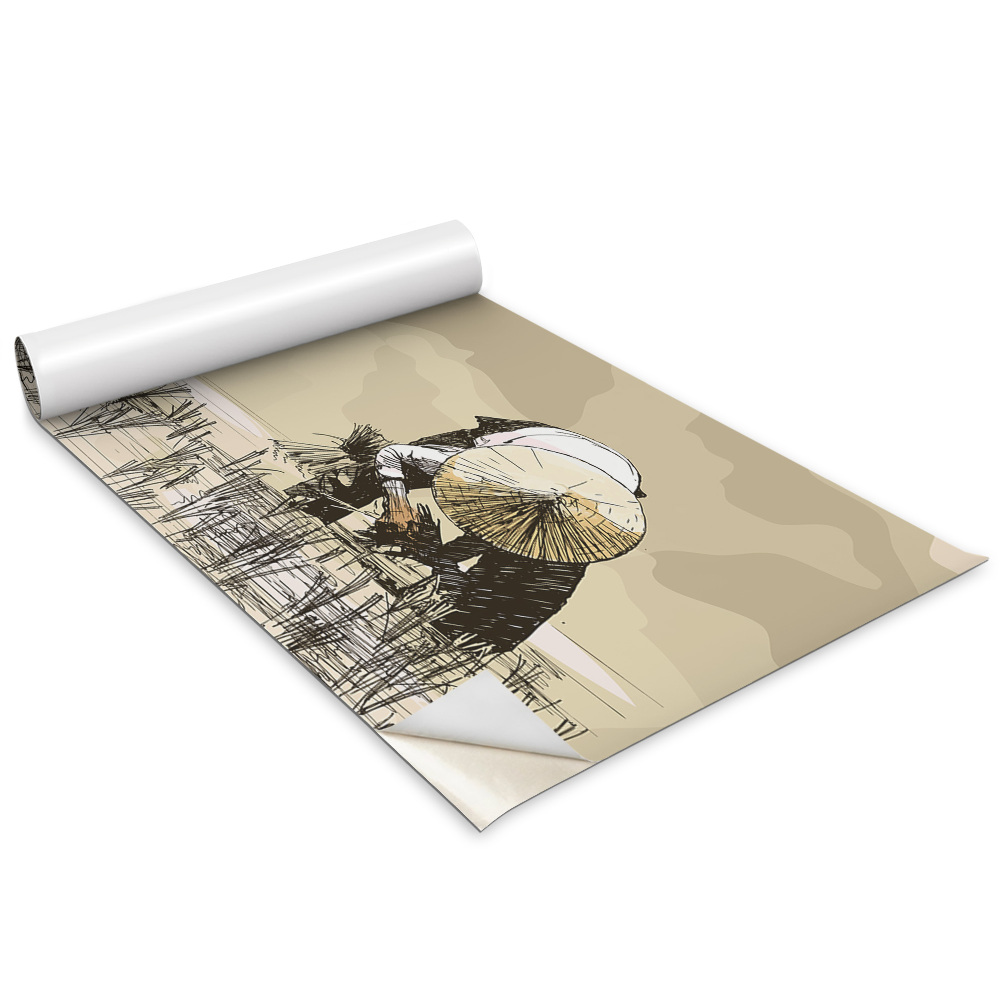 Dekoratív bútor matrica Rizst gyűjtő