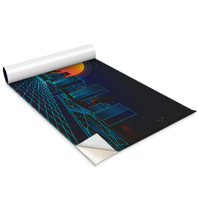 Dekoratív bútor matrica Digitális város