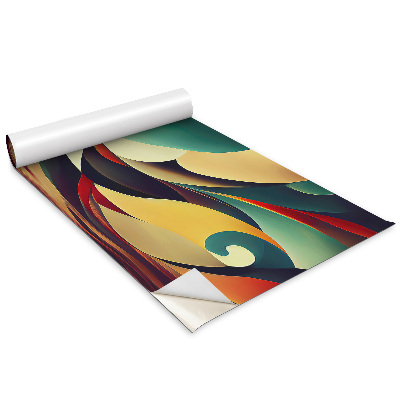 Bútor matrica Színes hullámok absztrakt