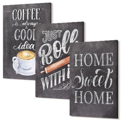 Kép szett triptichon Kávé, otthon melege és otthonosság