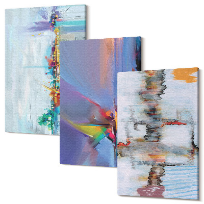 Háromrészes vászonkép szett Absztrakt kompozíciók festési stílus