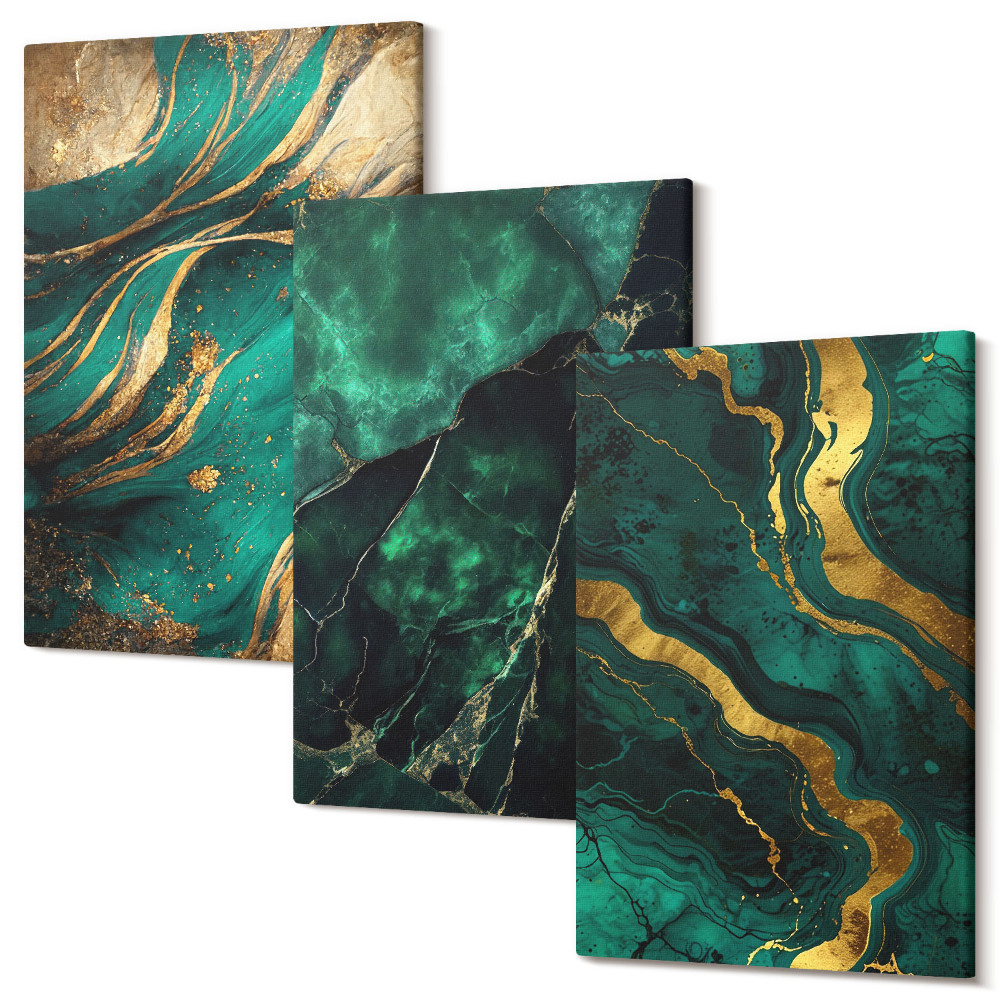 Falikép szett triptichon Elegáns absztrakt kő minták