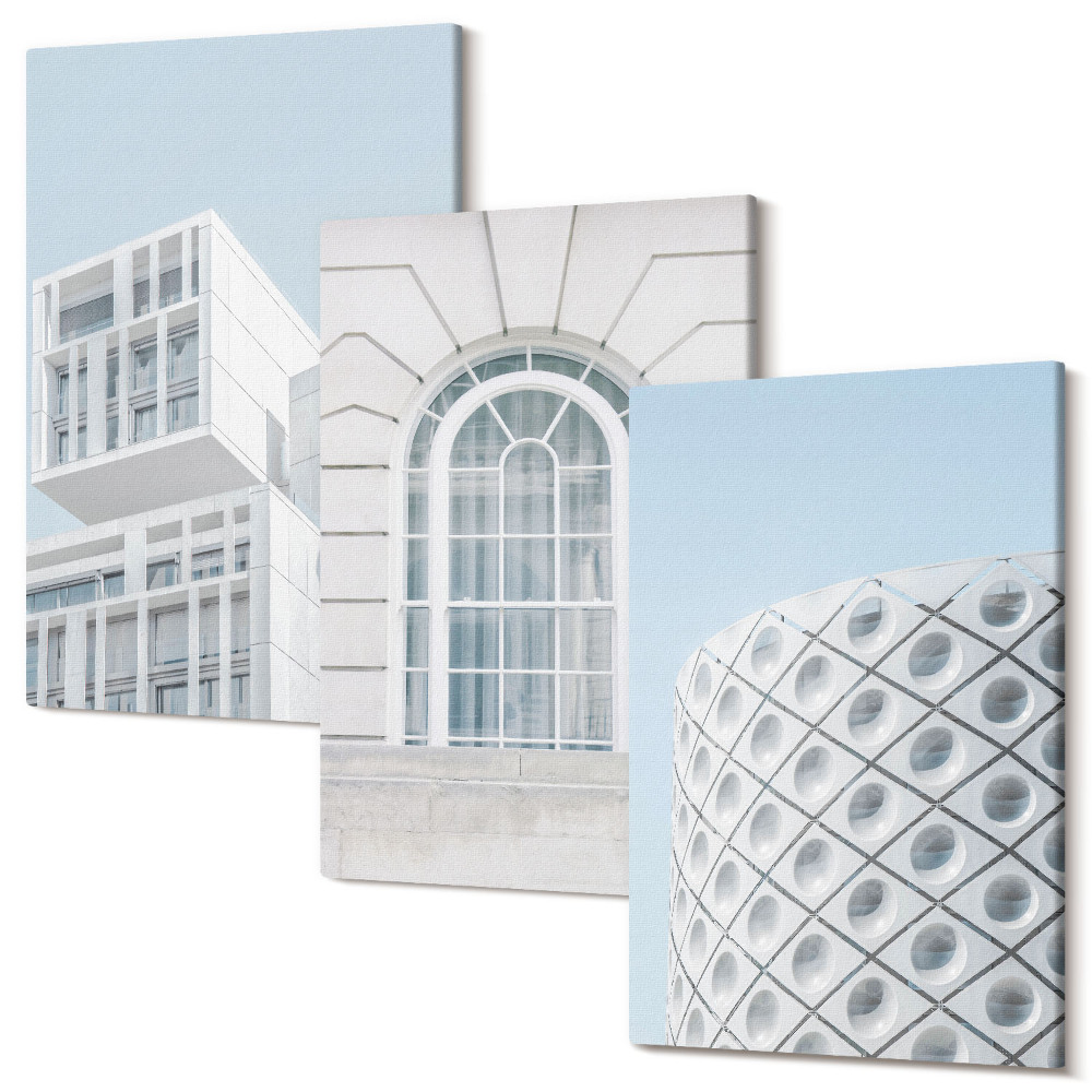 Kép szett triptichon Modern építészet, minimalizmus és geometria