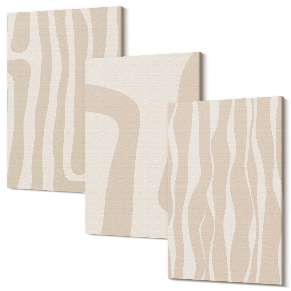 Kép szett triptichon Absztrakt minták, minimalista formák, boho stílus