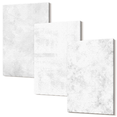 Falikép szett triptichon Fehér foltok a vászon minimalista hátterén