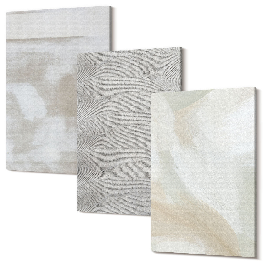 Falikép szett triptichon Absztrakció a tervezésben, modern festési textúrák