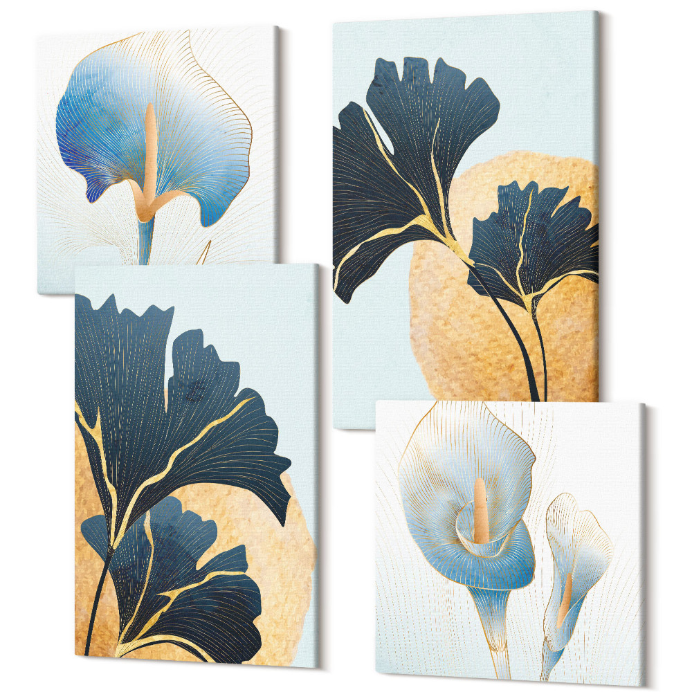 Négy részes vászonkép szett Lemons szlogen Frida Kahlo borportréjáról