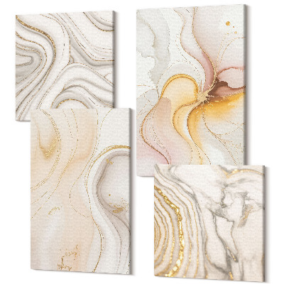 Négy részes vászonkép szett Absztrakt meleg minták elegáns motívumok