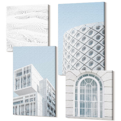 Négy részes vászonkép Modern építészet, minimalizmus és geometria