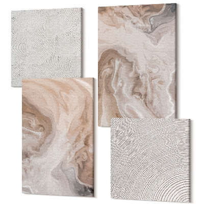 Négy részes vászonkép Márvány absztrakt minták kő textúrák