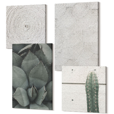 Négy részes vászonkép Nyári textúrák közelről trópusi éghajlaton