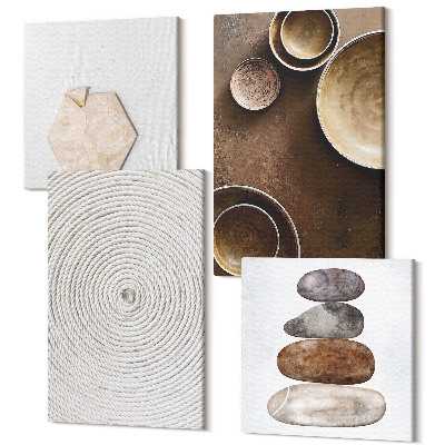 Négy részes vászonkép szett Textúrák a modern design művészetében