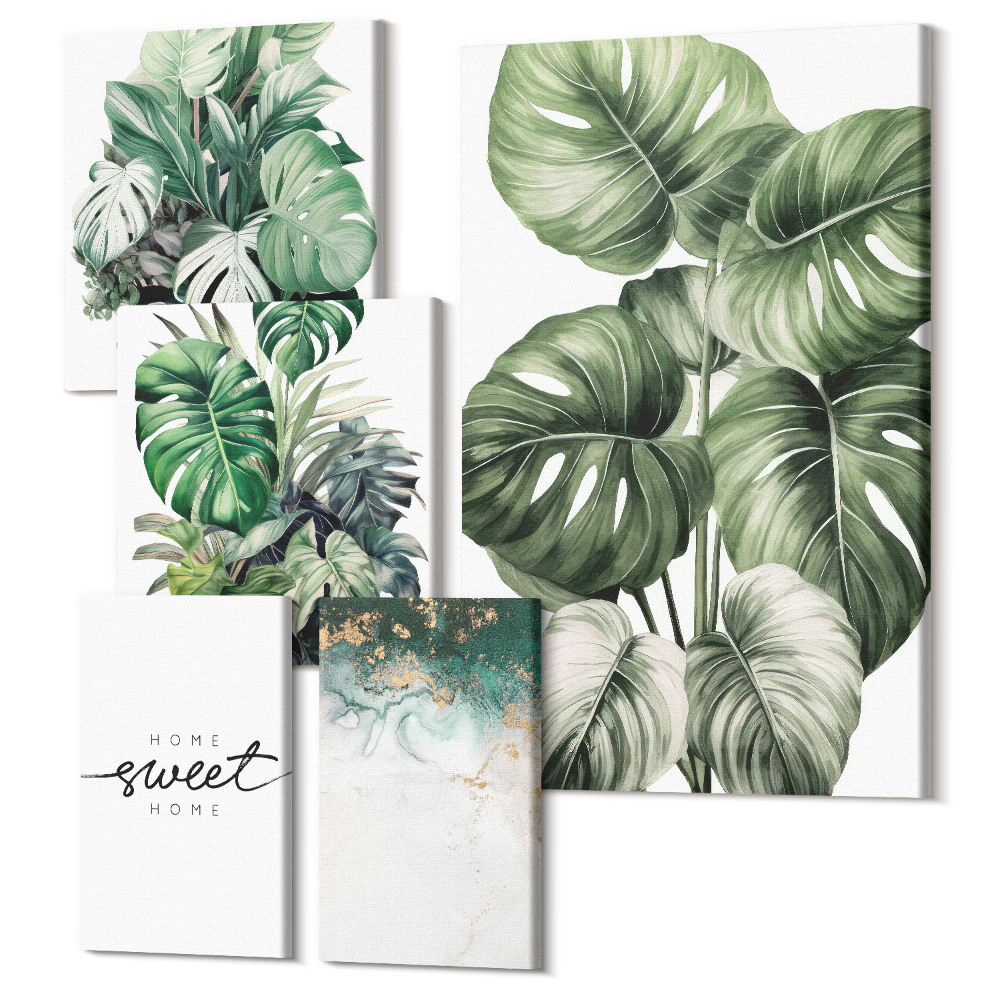 Öt részes vászonkép Ültessen dekoratív motívumokat modern stílusban