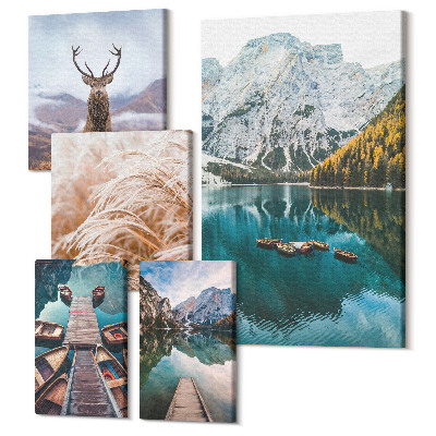 Öt részes vászonkép Hegyi tájak és természeti szépségek