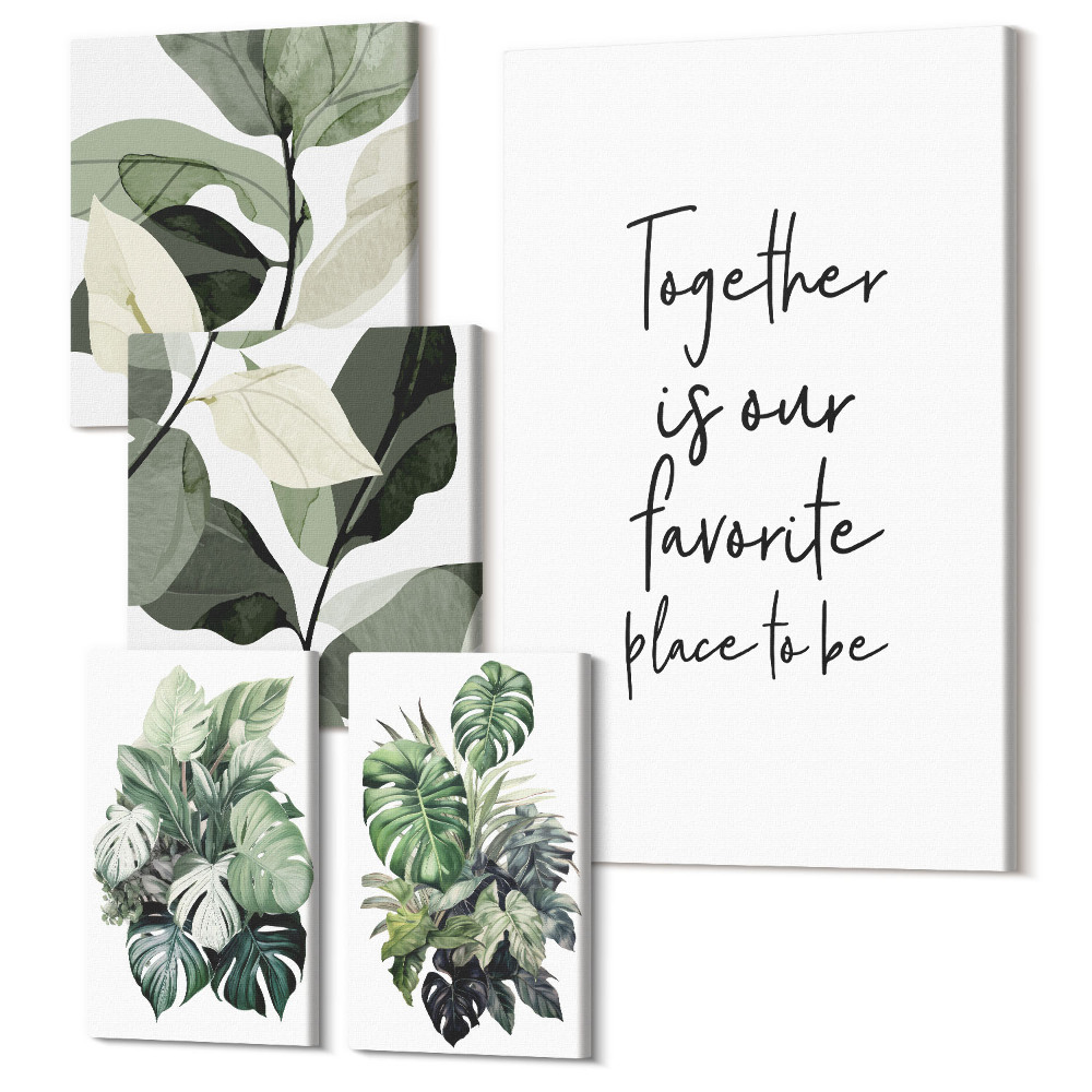 Öt részes vászonkép szett Ültessen inspirációt modern és minimalista stílusban