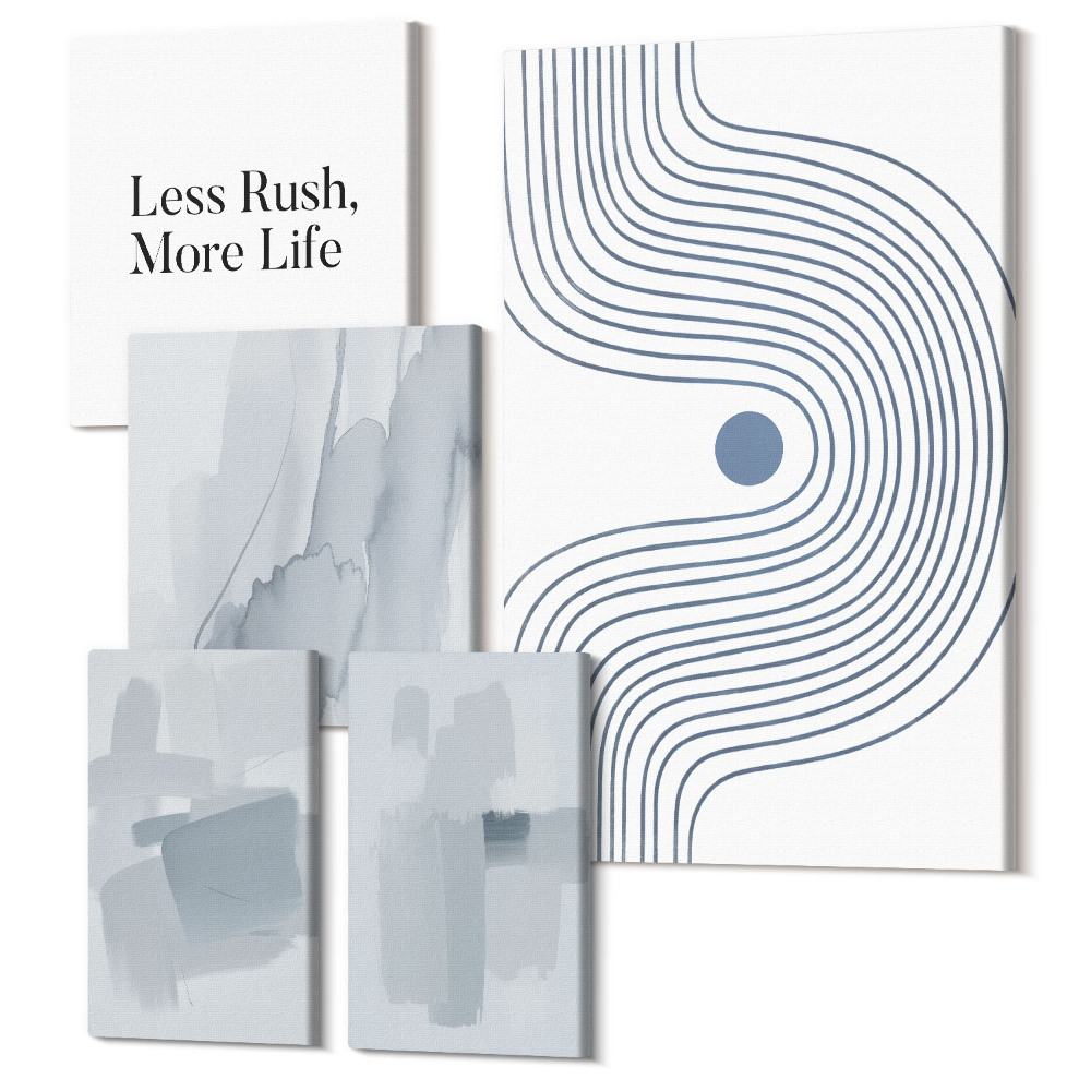 Öt részes vászonkép szett Modern absztrakt grafika minimalista üzenettel