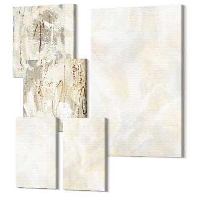 Vászonkép ötrészes Világos textúra ecsetvonásokkal design