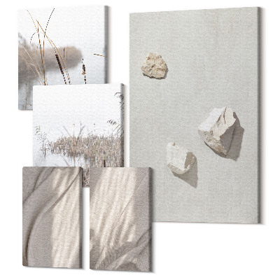 Vászonkép ötrészes Közelképek a modern boho stílusú szerkezetekről