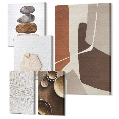 Öt részes vászonkép szett Textúrák a modern design művészetében