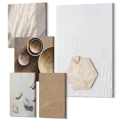 Öt részes vászonkép Minimalista textúrák meleg színekben