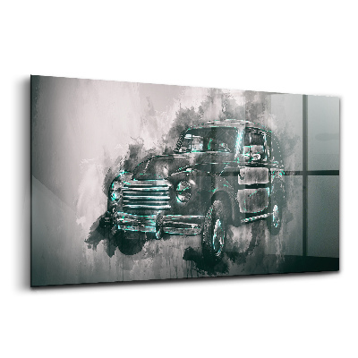 Üvegkép Régimódi autó