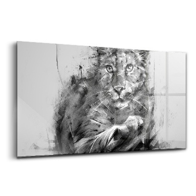 Egyedi üvegkép Fiatal oroszlán hakuna matata