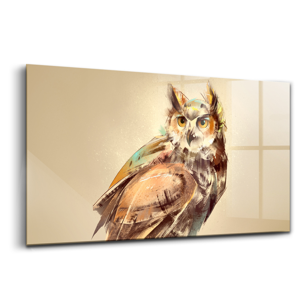 Üvegkép Bagoly a bölcsesség jele