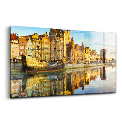 Üvegkép falra Gdansk Motlawa