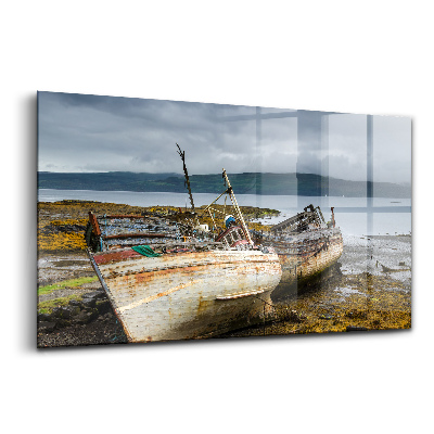 Üvegkép falra Salen-öböl csónakok