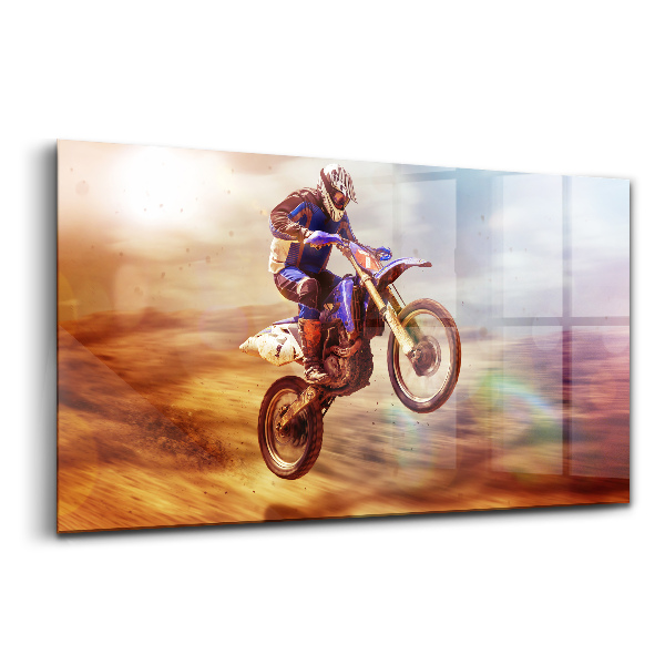 Egyedi üvegkép Jobb, ha felveszel egy motocross enduro sisakot.