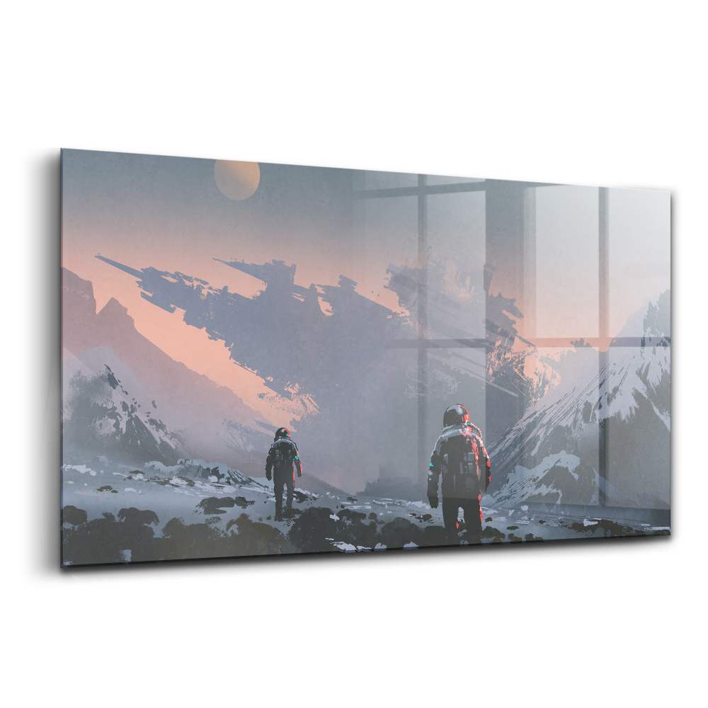 Egyedi üvegkép Űrhajósok tejút