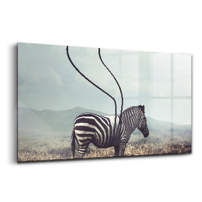 Egyedi üvegkép Tájékozatlan zebra