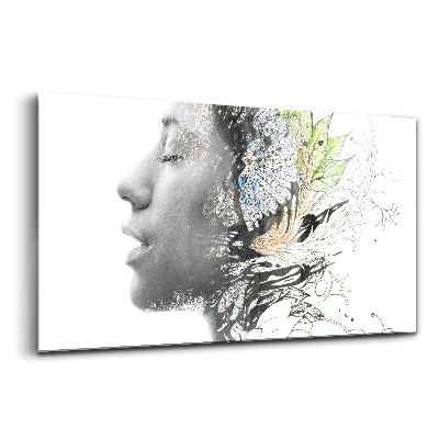 Üvegkép falra Lélek és test kombinációja nő