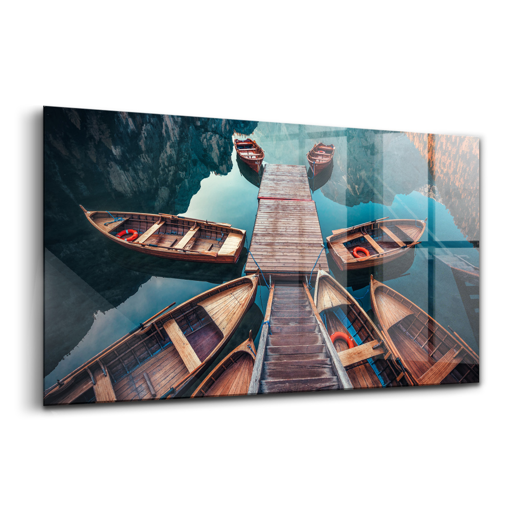 Üvegkép falra Pragser Wildsee híd