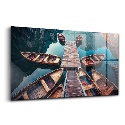 Üvegkép falra Pragser Wildsee híd