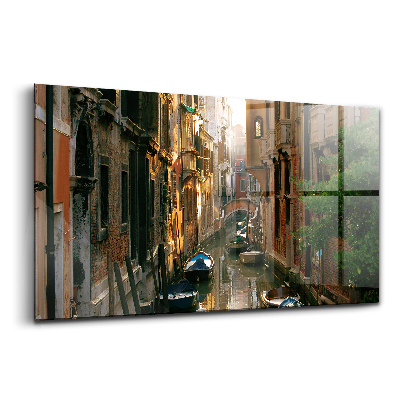 Üvegkép falra Velence romantika Canal Grande