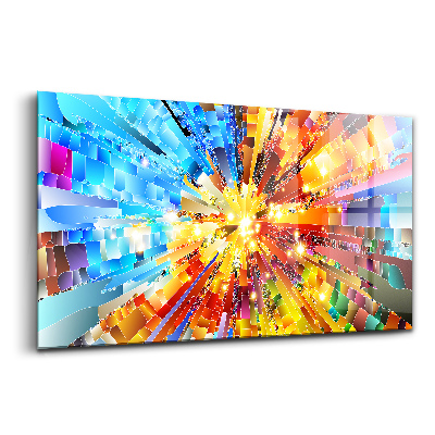 Egyedi üvegkép Kompozíció 3d telített színek